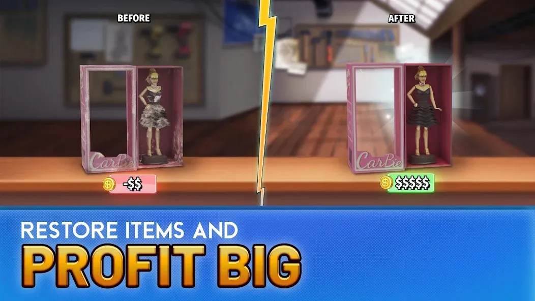 Взломанная Bid Wars: Collect Items [MOD: безлимитные деньги и предметы] на Андроид — скриншот 3