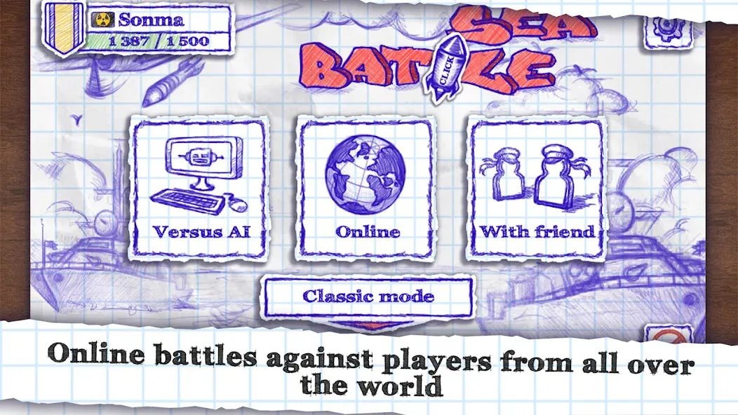 Sea Battle [MOD: безлимитные патроны и усиленный флот] (Бесплатно / APK) — скриншот 1