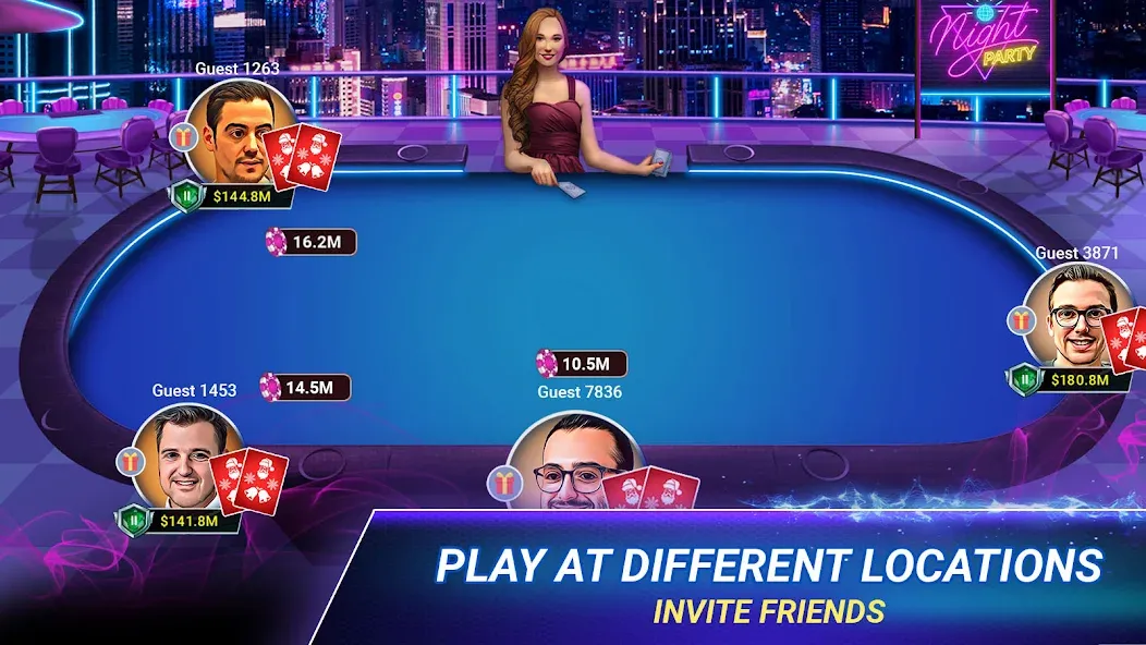 Скачать Poker Zmist - Offline & Online [MOD: безлимитные фишки и открытые столы] на телефон — скриншот 1