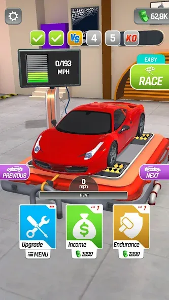 Скачать Dyno Racing [MOD: безлимитные деньги и ускорение машин] — скриншот 1