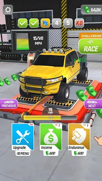 Скачать Dyno Racing [MOD: безлимитные деньги и ускорение машин] — скриншот 4