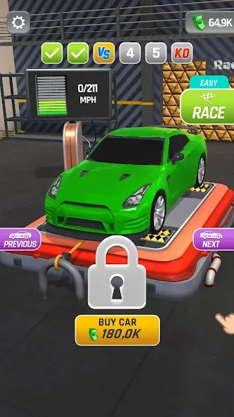 Скачать Dyno Racing [MOD: безлимитные деньги и ускорение машин] — скриншот 5