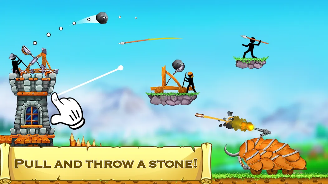 The Catapult 2 : bone masters [MOD: безлимитные монеты и усиленная катапульта] последняя версия — скриншот 2