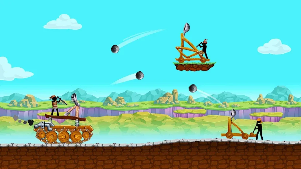 The Tank: Stick pocket hill [MOD: безлимитные деньги и оружие] на Андроид — скриншот 2
