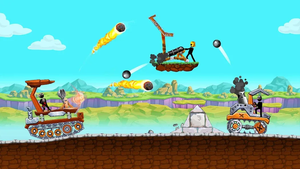The Tank: Stick pocket hill [MOD: безлимитные деньги и оружие] на Андроид — скриншот 3