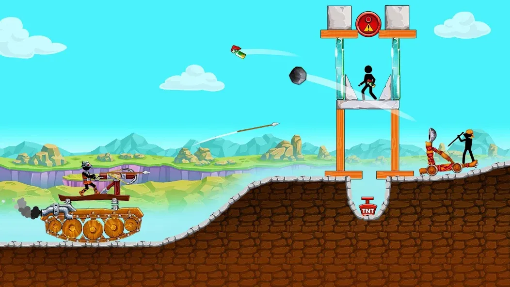 The Tank: Stick pocket hill [MOD: безлимитные деньги и оружие] на Андроид — скриншот 5