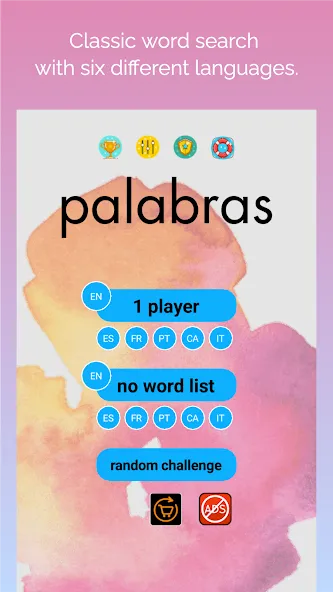 Скачать взлом busca palabras: sopa de letras [MOD: безлимитные подсказки и монеты] — скриншот 1