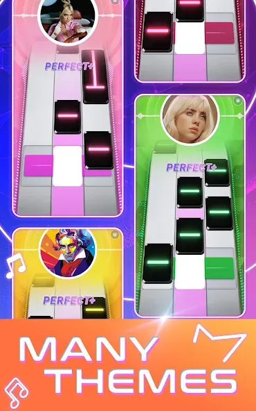 Скачать Beat Tiles: Music Game [MOD: разблокированы все песни и уровни] — скриншот 1