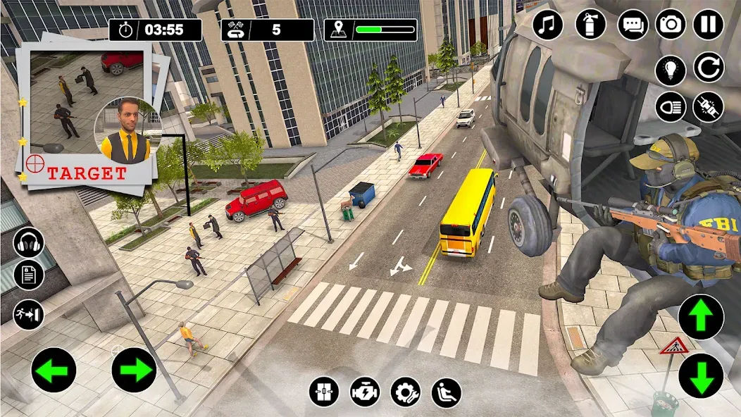 Скачать Police Helicopter Chase Game [MOD: безлимитные деньги и всё открыто] на телефон — скриншот 2