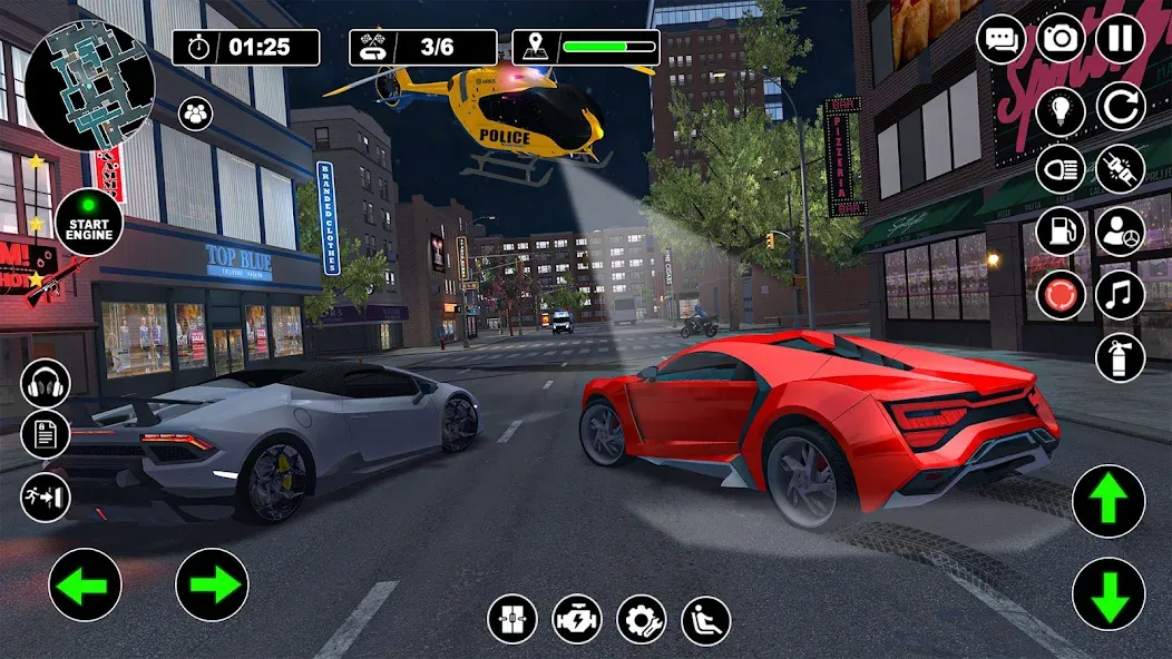 Скачать Police Helicopter Chase Game [MOD: безлимитные деньги и всё открыто] на телефон — скриншот 3
