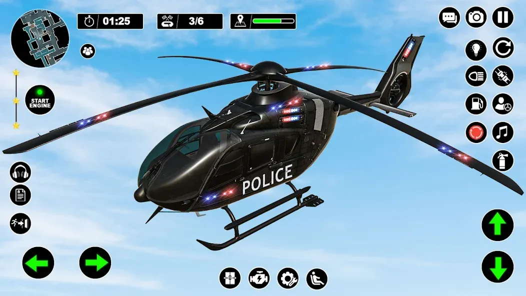 Скачать Police Helicopter Chase Game [MOD: безлимитные деньги и всё открыто] на телефон — скриншот 5