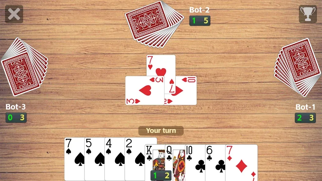 Взломанная Callbreak League - Card Game [MOD: без рекламы и безлимитные монеты] на Андроид — скриншот 2