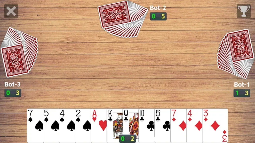 Взломанная Callbreak League - Card Game [MOD: без рекламы и безлимитные монеты] на Андроид — скриншот 3