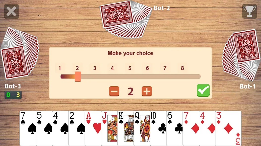 Взломанная Callbreak League - Card Game [MOD: без рекламы и безлимитные монеты] на Андроид — скриншот 4