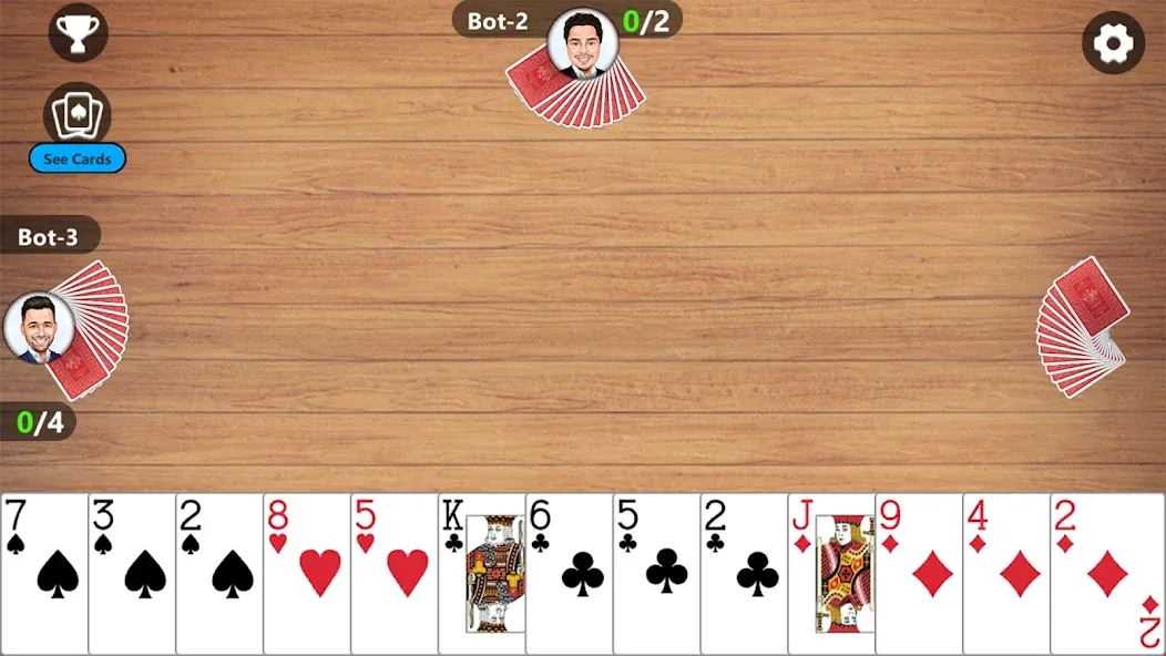 Callbreak Master 3 - Card Game [MOD: без рекламы и подсказки] (Бесплатно / APK) — скриншот 4