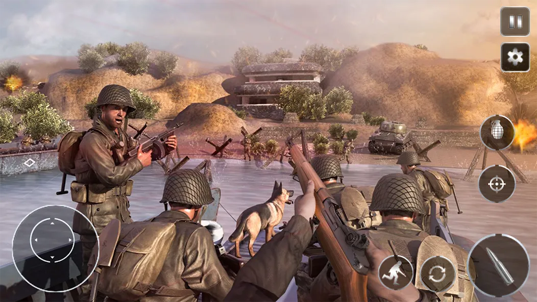 Call Of Courage : WW2 Shooting [MOD: безлимитные боеприпасы и здоровье] последняя версия — скриншот 1