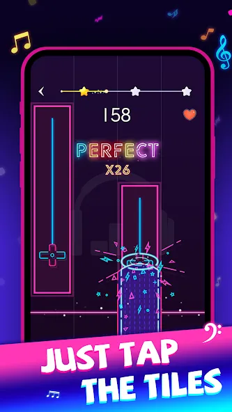 Beat Piano Dance:music game [MOD: новые песни и открыты все уровни] последняя версия — скриншот 2