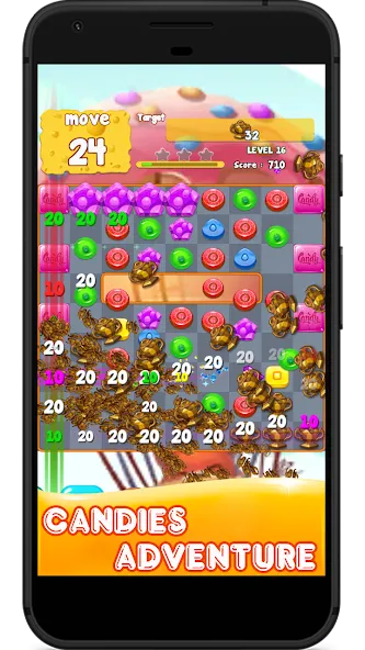 Скачать Candy 2024-Candy Match 3 Game [MOD: безлимитные жизни и подсказки] — скриншот 1