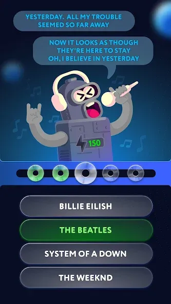 Взломанная Music Robo Quiz [MOD: безлимитные подсказки и жизни] на Андроид — скриншот 1