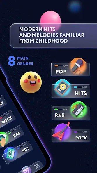 Взломанная Music Robo Quiz [MOD: безлимитные подсказки и жизни] на Андроид — скриншот 3