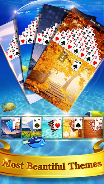 Скачать Pyramid Solitaire [MOD: безлимитные подсказки и отмены ходов] — скриншот 4