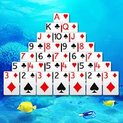 Скачать Pyramid Solitaire [MOD: безлимитные подсказки и отмены ходов]