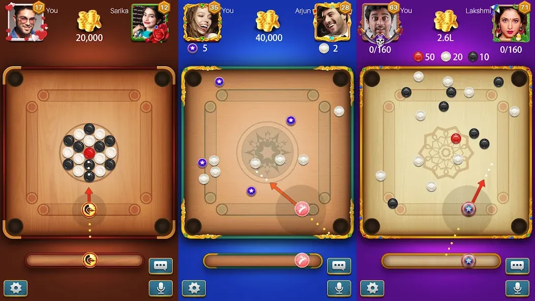 Carrom Meta-Board Disc Game [MOD: безлимитные монеты и все столы] — Скачать бесплатно (APK) — скриншот 1