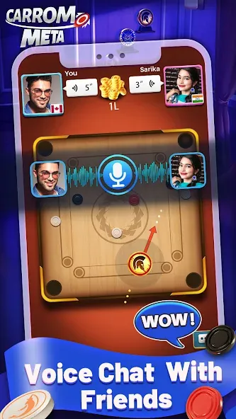 Carrom Meta-Board Disc Game [MOD: безлимитные монеты и все столы] — Скачать бесплатно (APK) — скриншот 3