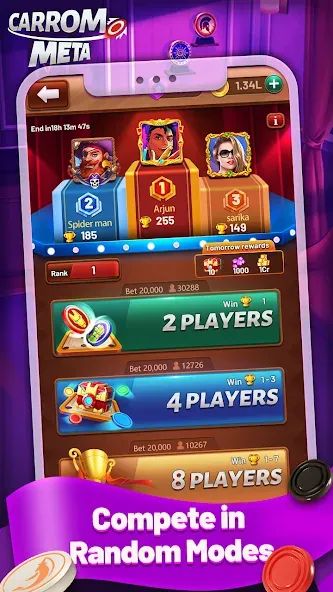 Carrom Meta-Board Disc Game [MOD: безлимитные монеты и все столы] — Скачать бесплатно (APK) — скриншот 4