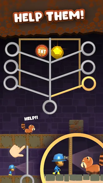 Mine Rescue: Gold Mining Games [MOD: безлимитные деньги и алмазы] последняя версия — скриншот 3