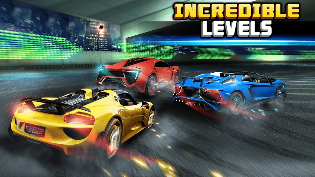 Взломанная Crazy for Speed 2 [MOD: безлимитные деньги и топливо] на Андроид — скриншот 2