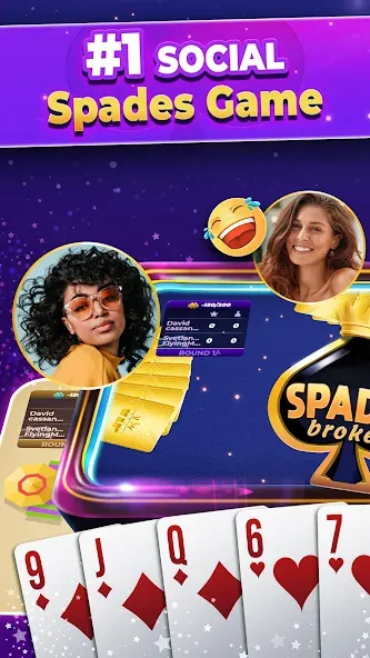VIP Spades - Online Card Game [MOD: без рекламы и бесконечные монеты] (Бесплатно / APK) — скриншот 2