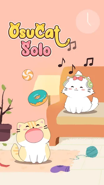 Взломанная OsuCat Solo: Popcat Duet Music [MOD: все песни и идеальный автоклик] на Андроид — скриншот 1