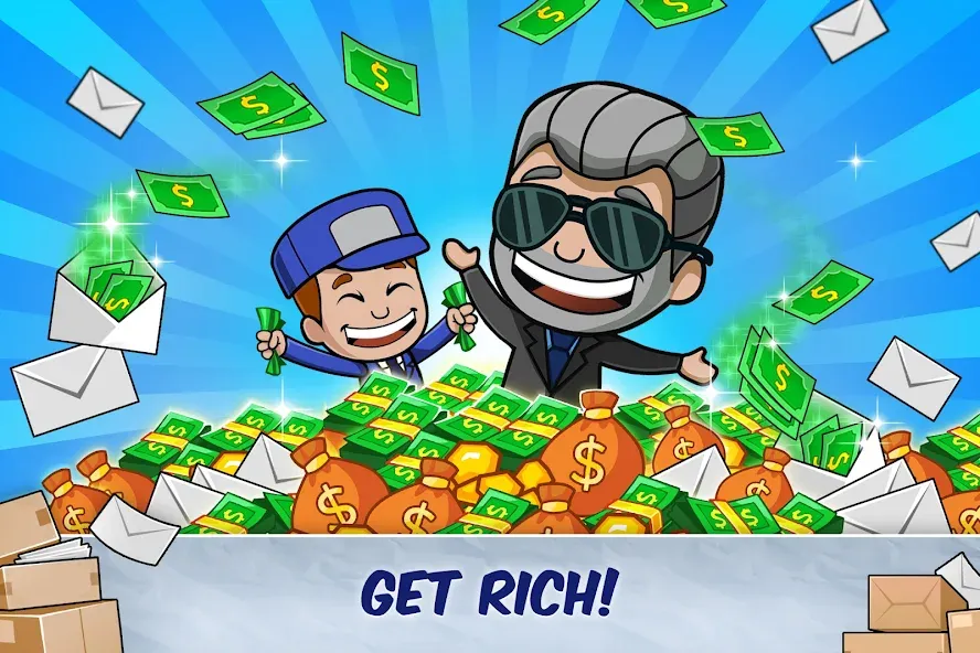 Idle Mail Tycoon [MOD: безлимитные деньги и бонусы] на Андроид — скриншот 2
