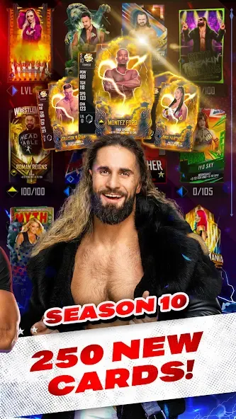 Скачать WWE SuperCard - Battle Cards [MOD: безлимитные деньги и все карты] на телефон — скриншот 2
