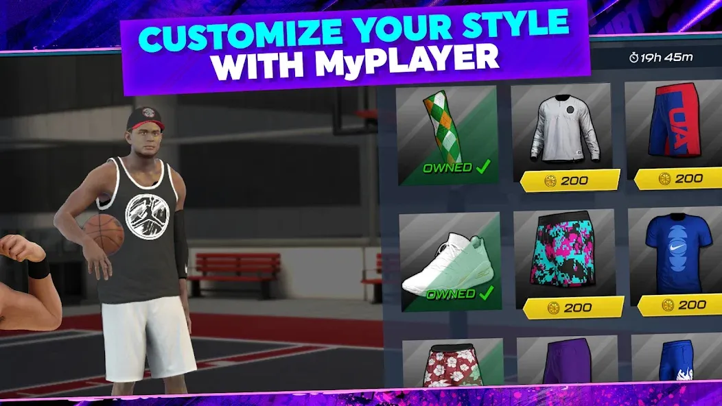 Скачать NBA 2K Mobile Basketball Game [MOD: безлимитные деньги и усиленные игроки] на телефон — скриншот 2