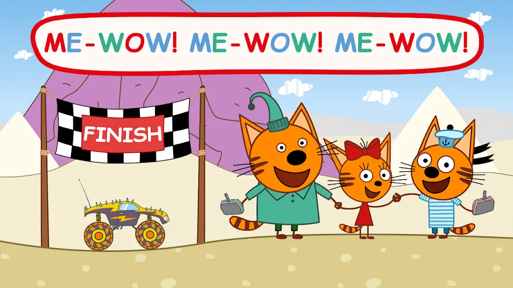 Kid-E-Cats: Kids Monster Truck [MOD: безлимитные деньги и все машины открыты] на Андроид — скриншот 4