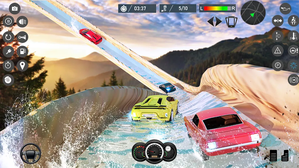 Water Slide Car Race games [MOD: без рекламы и все машины открыты] (Бесплатно / APK) — скриншот 4