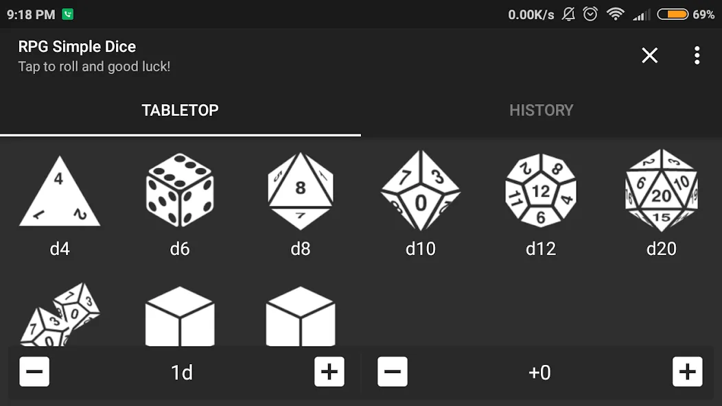RPG Simple Dice [MOD: бесконечные броски и все кубики] на Андроид — скриншот 5