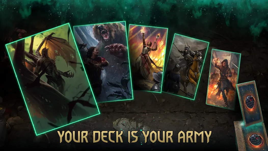 GWENT: The Witcher Card Game [MOD: безлимитные осколки и открыты все карты] на Андроид — скриншот 1