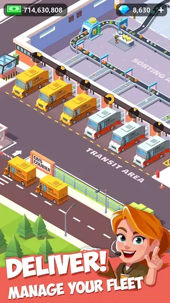 Скачать Idle Courier [MOD: много денег и быстрые доставки] — скриншот 2