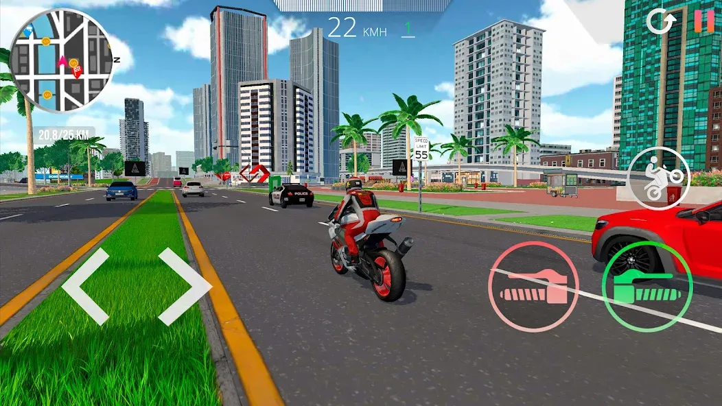 Motorcycle Real Simulator [MOD: безлимитные деньги и топливо] — Скачать бесплатно (APK) — скриншот 4
