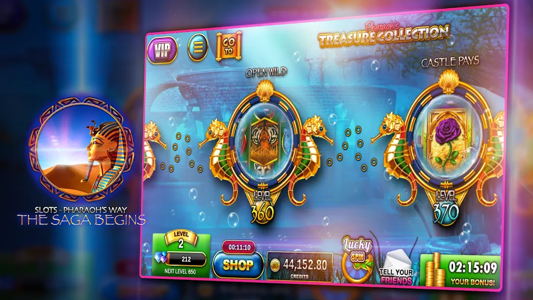 Скачать взлом Slots - Pharaoh's Way Casino [MOD: безлимитные монеты и бонусы] — скриншот 2
