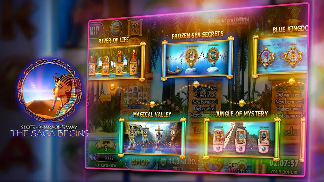 Скачать взлом Slots - Pharaoh's Way Casino [MOD: безлимитные монеты и бонусы] — скриншот 5