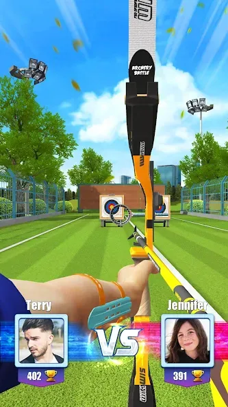 Взломанная Archery Battle 3D [MOD: безлимитные монеты и стрелы] на Андроид — скриншот 1