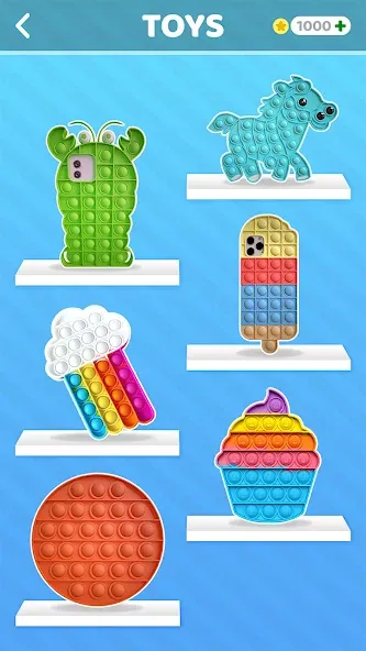 Скачать взлом Pop it: Puppet Antistress Game [MOD: без рекламы и все скины открыты] — скриншот 1