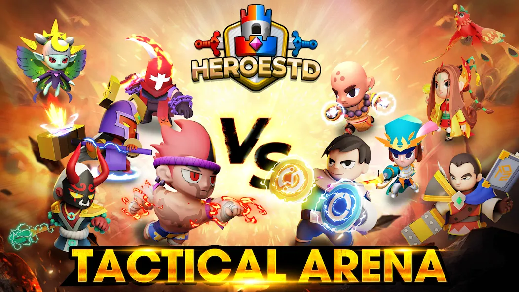 HeroesTD: Esport Tower Defense [MOD: безлимитные деньги и все герои] (Бесплатно / APK) — скриншот 1