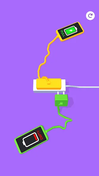 Взломанная Recharge Please! [MOD: безлимитная энергия и быстрые заряды] на Андроид — скриншот 2