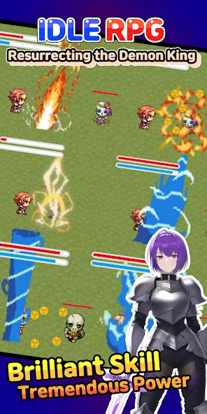 Скачать Idle RPG : Reviving Demon King [MOD: безлимитные ресурсы и усиленные герои] — скриншот 4