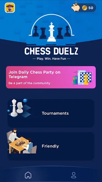 Скачать Chess Duelz - An esports app [MOD: безлимитные подсказки и отмена ходов] на телефон — скриншот 1